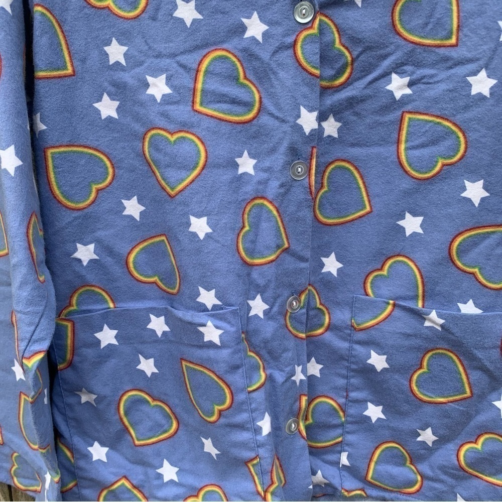 Women’s cotton flannel pajamas long sleeve long drawstring pants fall winter - Picture 5 of 9